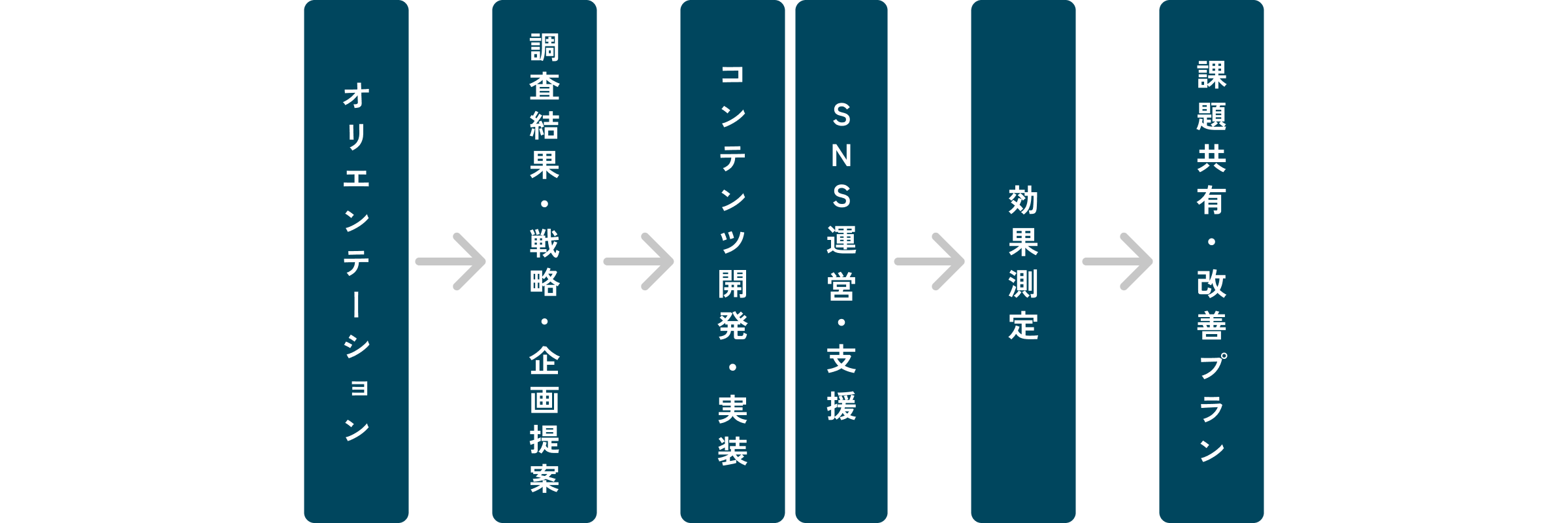 コンテンツ＆SNSマーケティング 実施の流れ